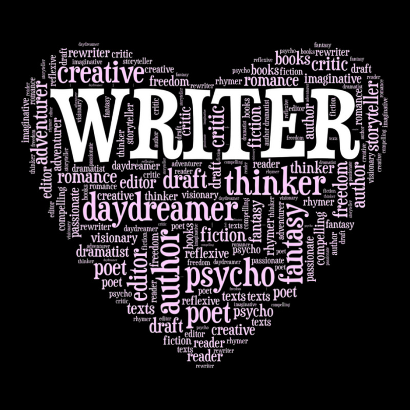 Writer Heart Word Cloud Author Poet Adjustable Cap by cm-arts | Artistshot