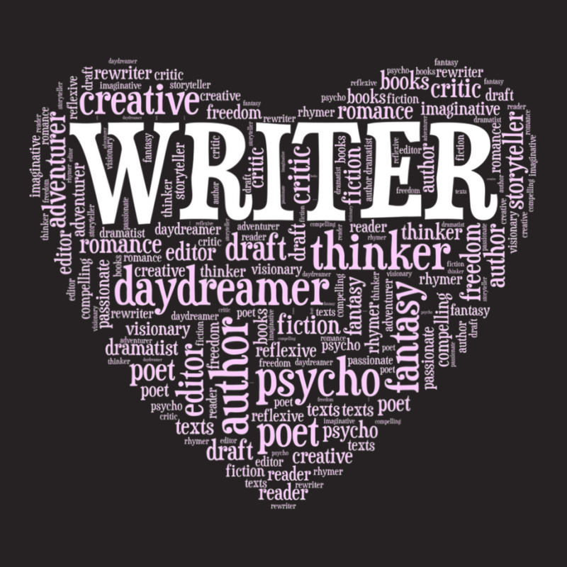 Writer Heart Word Cloud Author Poet Vintage Cap by cm-arts | Artistshot