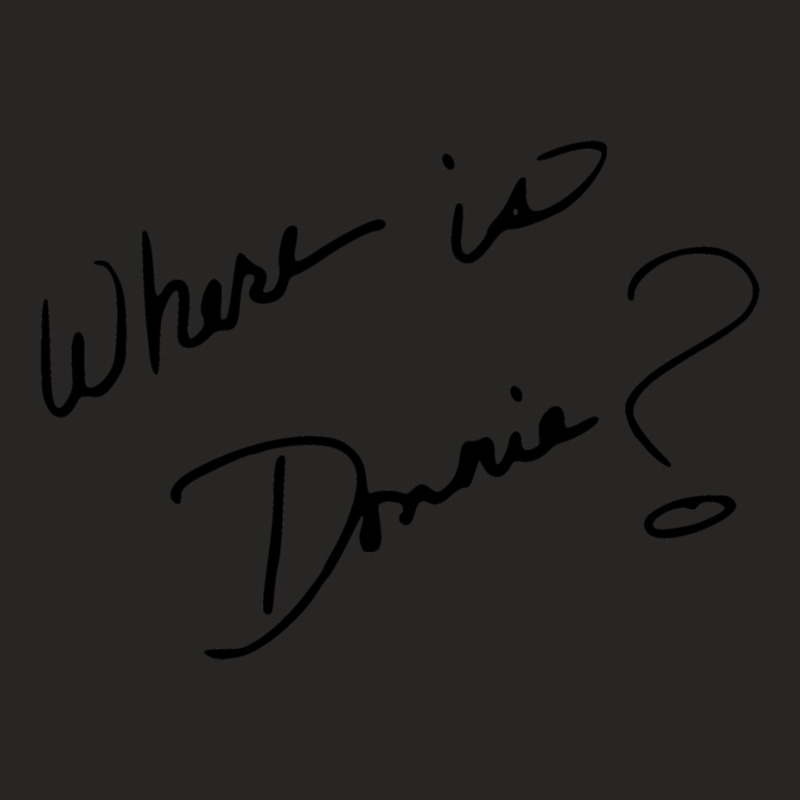 Where Is Donnie Ladies Fitted T-Shirt by cm-arts | Artistshot