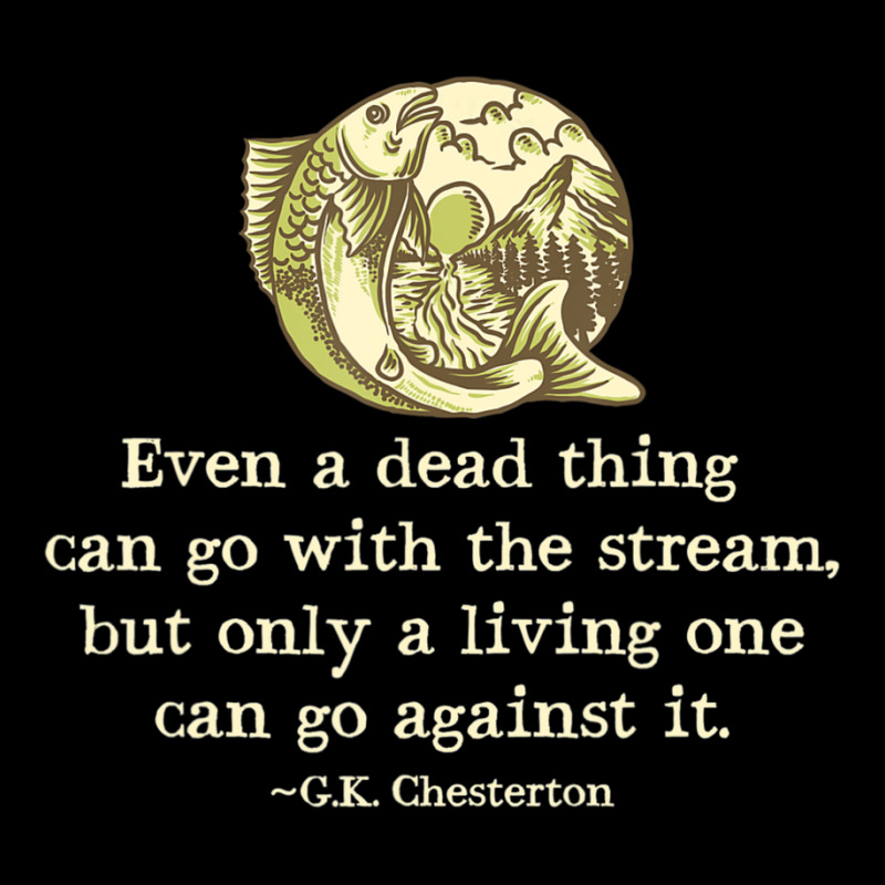 Gk Chesterton Quote Catholic Humor Fishing Men Stream Youth Jogger by cm-arts | Artistshot