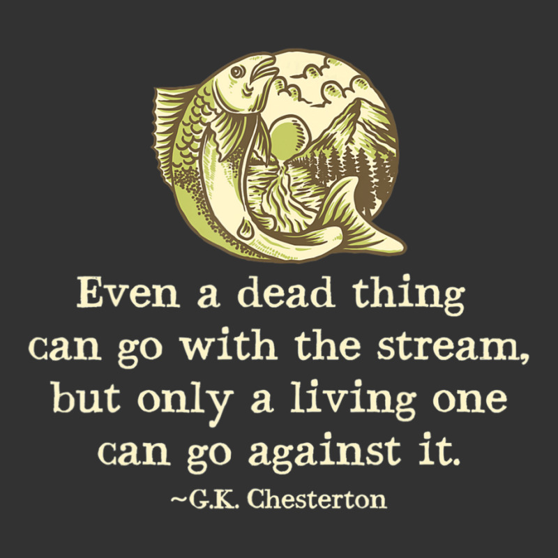 Gk Chesterton Quote Catholic Humor Fishing Men Stream Baby Bodysuit by cm-arts | Artistshot