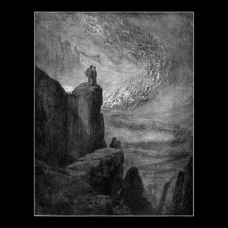 Dante’s Inferno “the Stormy Blast Of Hell” Gustave Doré Lightweight Hoodie by Color | Artistshot