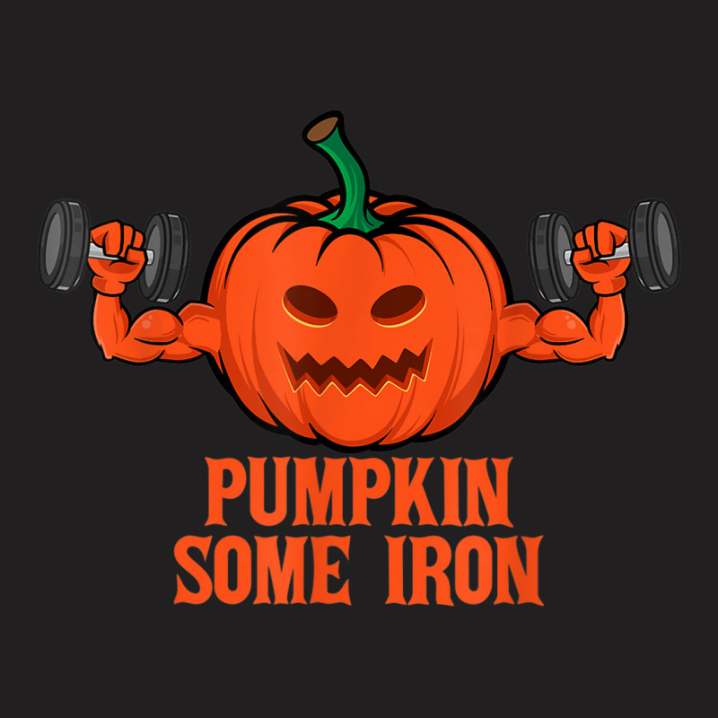 Pumpkin Some Iron Gym Workout Men Women Funny Halloween T-shirt | Artistshot