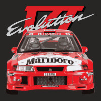 Evo 6 Vi Tme Wrc Ralliart Mitsubish Evolution Enkei Tommi Mäkinen Ladies Fitted T-shirt | Artistshot