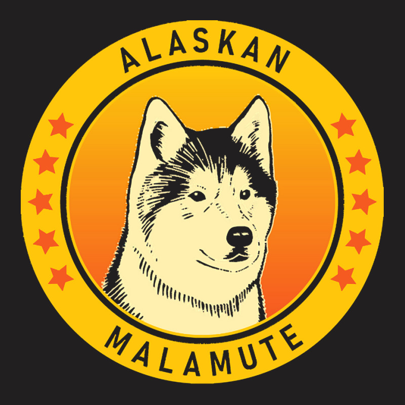 Alaskan Malamute Alaskan Malamute Dog Portrait T-shirt | Artistshot