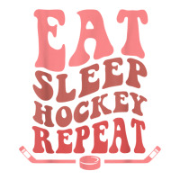 Eat Sleep Hockey Repeat Wavy Stacked Funny Ice Hockey T Shirt Stainless Steel Water Bottle | Artistshot