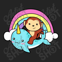 Narwhal Cute Whale With Monkey Ocean Unicorn 3/4 Sleeve Shirt | Artistshot