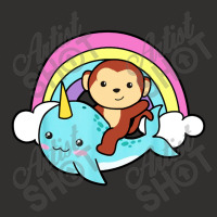 Narwhal Cute Whale With Monkey Ocean Unicorn Champion Hoodie | Artistshot