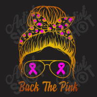 Awareness Shirts Women Back The Pink Messy Bun T-shirt | Artistshot