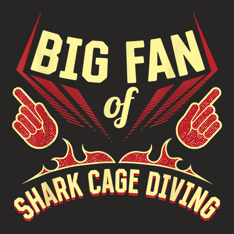 Big Fan Of Shark Cage Diving Sports Player Games Athlete T Shirt Ladies Fitted T-Shirt by cm-arts | Artistshot