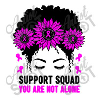 Awareness Support Squad Messy Bun Pink Warrior V-neck Tee | Artistshot