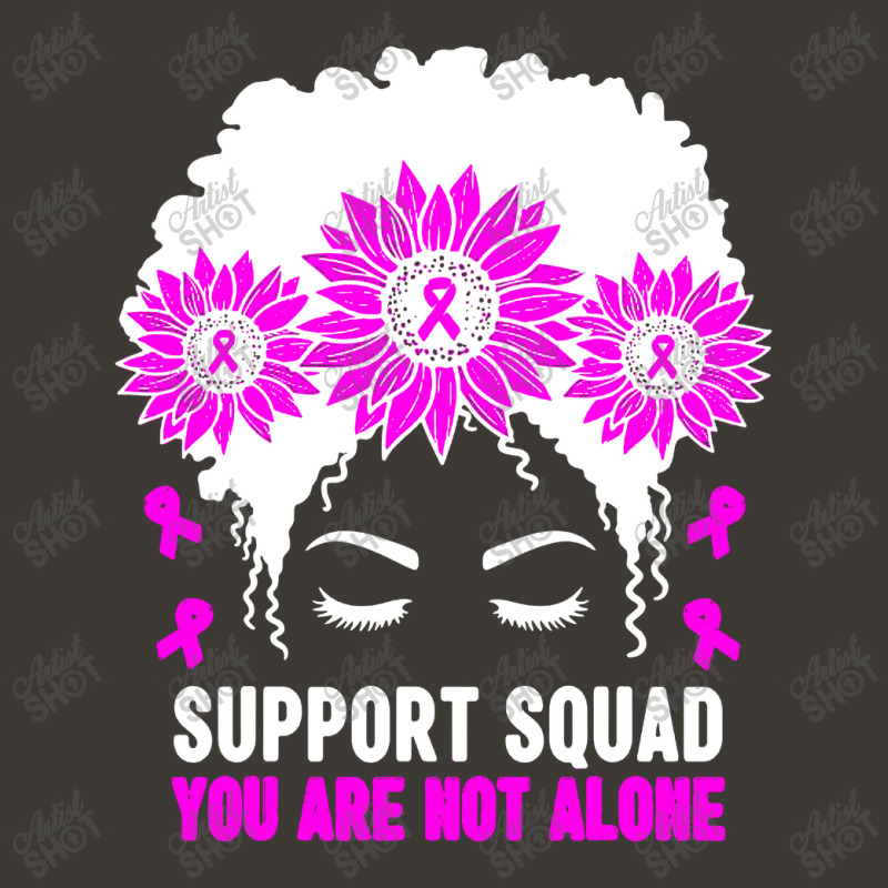 Awareness Support Squad Messy Bun Pink Warrior Bucket Hat | Artistshot