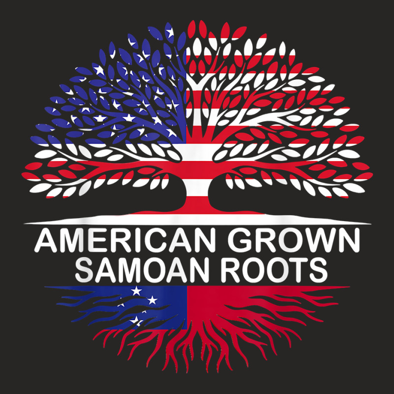 American Grown Samoan Roots Samoa Flag T Shirt Ladies Fitted T-Shirt by cm-arts | Artistshot