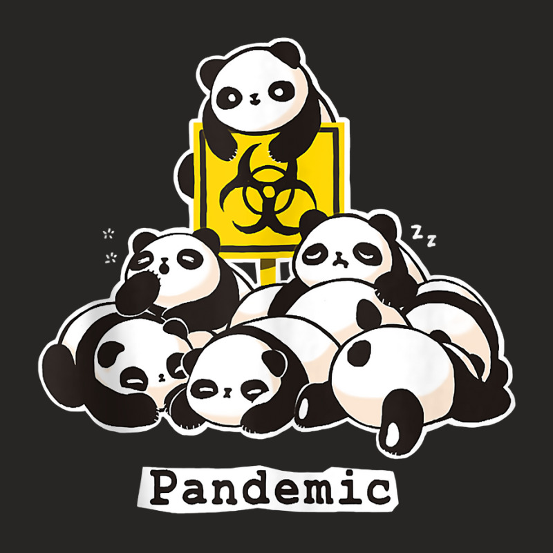 Cute Panda Funny Pandemic Tank Top Ladies Fitted T-shirt | Artistshot