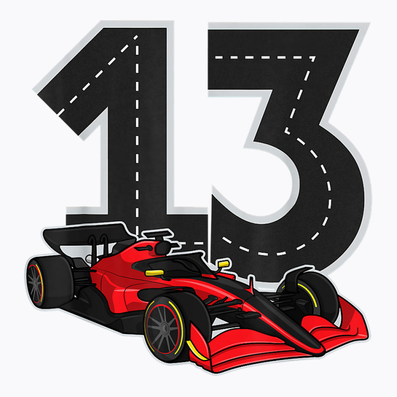 Racing Car Birthday Boy Race Track Number 13 Years Old T Shirt T-Shirt by cm-arts | Artistshot