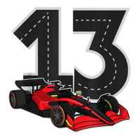 Racing Car Birthday Boy Race Track Number 13 Years Old T Shirt Long Sleeve Shirts | Artistshot