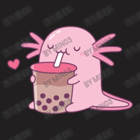 Chubby Axolotl Enjoys Bubble Tea T-shirt | Artistshot