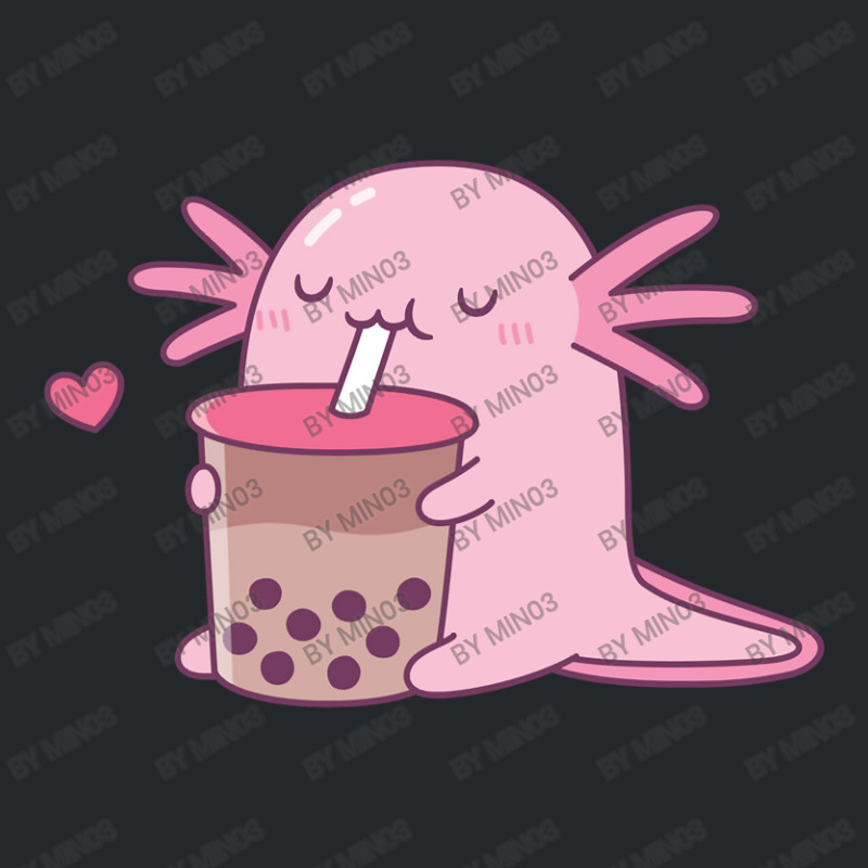 Chubby Axolotl Enjoys Bubble Tea Crewneck Sweatshirt | Artistshot