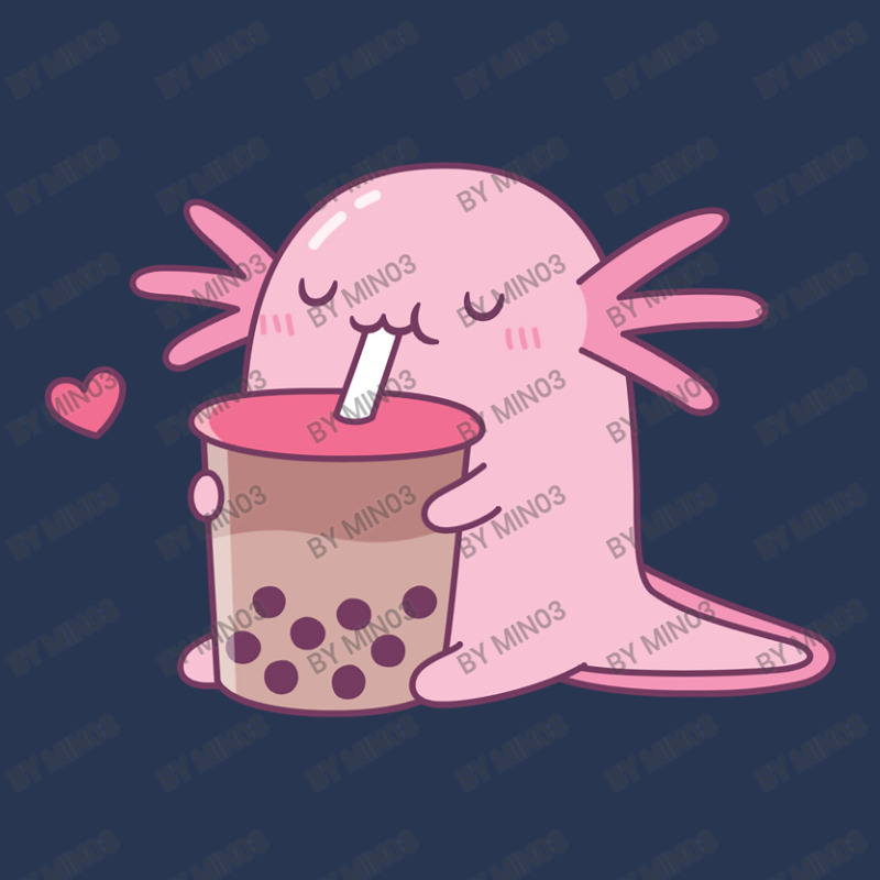 Chubby Axolotl Enjoys Bubble Tea Men Denim Jacket | Artistshot