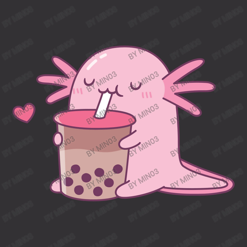 Chubby Axolotl Enjoys Bubble Tea Vintage Short | Artistshot