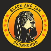 Black And Tan Coonhound Black And Tan Coonhound Dog Portrait Ladies Fitted T-shirt | Artistshot