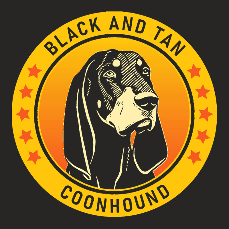 Black And Tan Coonhound Black And Tan Coonhound Dog Portrait Ladies Fitted T-Shirt by netheriteshepherd | Artistshot