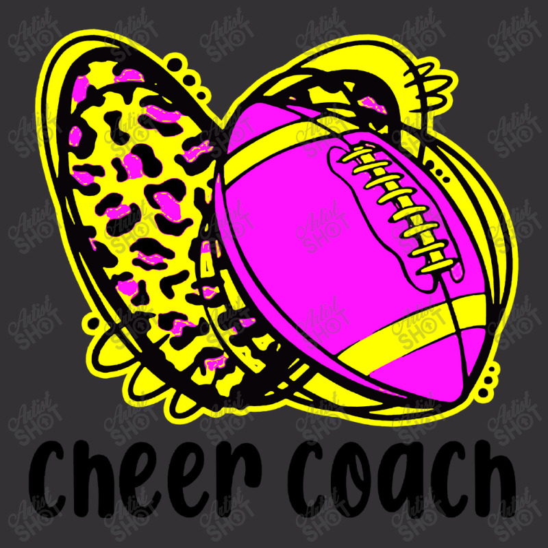 Cheer Coach Leopard Cheerleading Football Mom Vintage Hoodie And Short Set | Artistshot