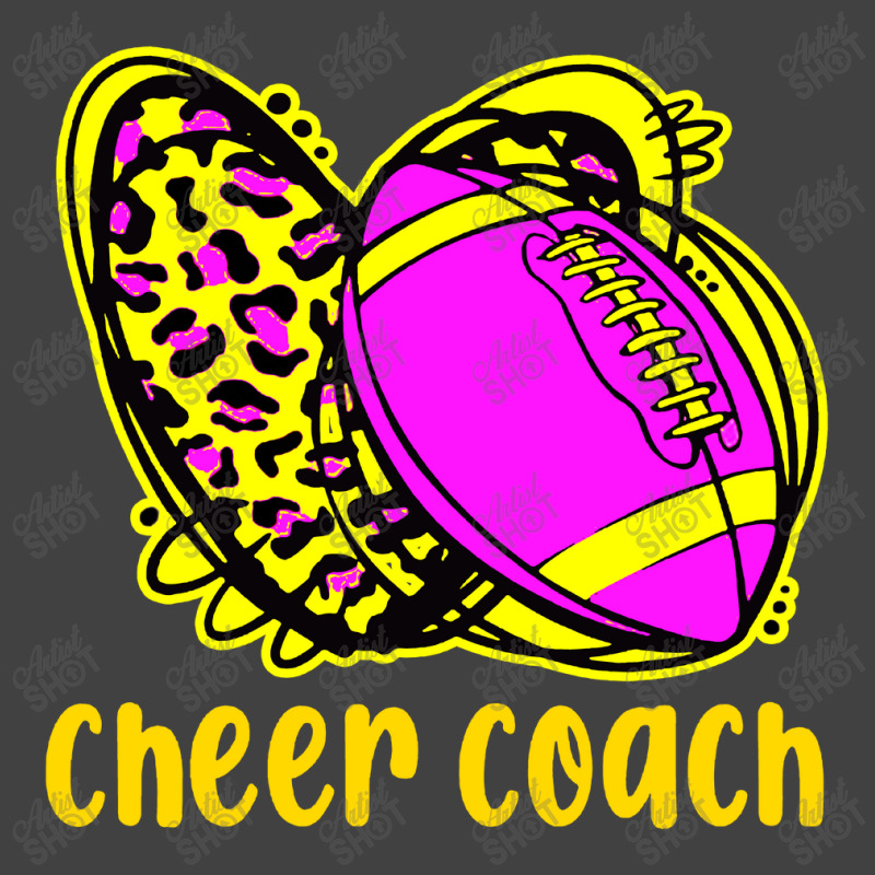 Cheer Coach Leopard Cheerleading Football Mom Vintage T-shirt | Artistshot