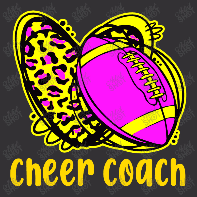 Cheer Coach Leopard Cheerleading Football Mom Vintage Hoodie And Short Set | Artistshot