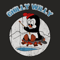 Distressed Chilly Willy Ladies Fitted T-shirt | Artistshot