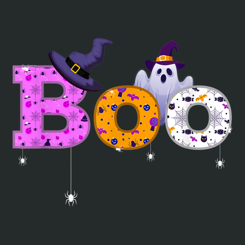 Boo Halloween Scary Witch Hat Ghosts Women's Triblend Scoop T-shirt by Queens | Artistshot