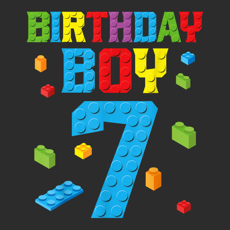 Master Builder 7th Birthday Boy 7 Seven Year Building Bricks T Shirt Exclusive T-shirt | Artistshot