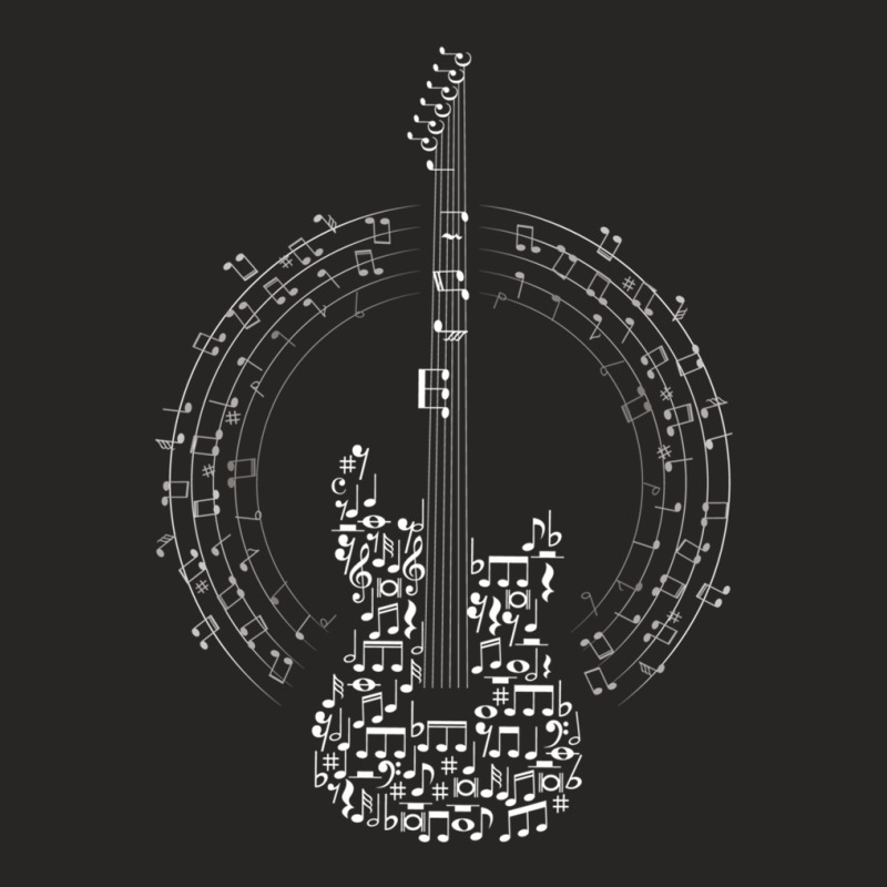 Guitar Of Musical Notes Ladies Fitted T-Shirt by BrandonDriskell | Artistshot