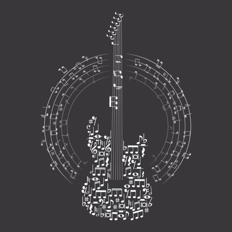 Guitar Of Musical Notes Ladies Curvy T-Shirt by BrandonDriskell | Artistshot