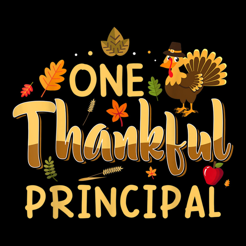 One Thankful Principal Fall Autumn Pumpkin Thanksgiving Pocket T-Shirt by Clinical | Artistshot