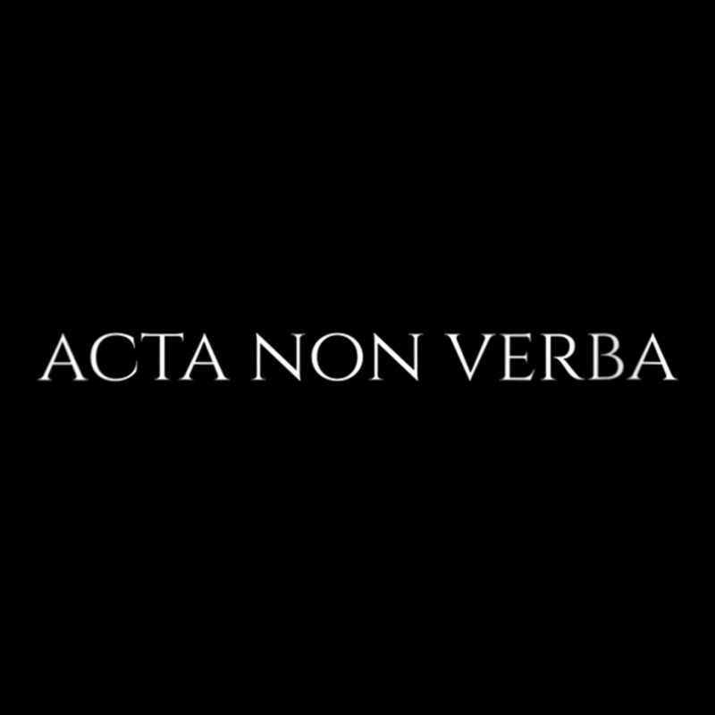 Womens Ancient Latin Language Motto   Acta Non Verba   Motivational V Baby Beanies by cm-arts | Artistshot