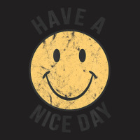 Mens 70's Retro Have A Nice Day Happy Face T-shirt | Artistshot