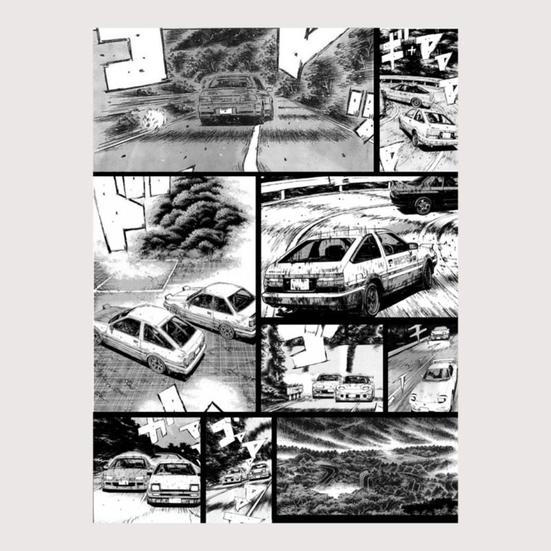 Initial D  Racing - Manga Wall Design (version 2) Pocket T-shirt | Artistshot