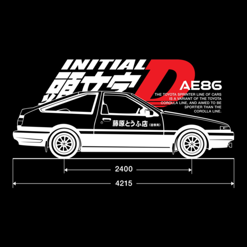 Initial D (side View) Black Fleece Short | Artistshot