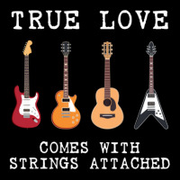 Guitar Player Gift True Love Strings Attached Guitarist Cropped Hoodie | Artistshot