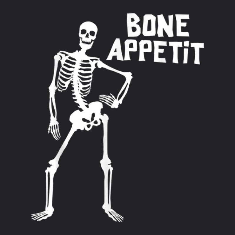 Bone Appetit Skeleton Funny Halloween Costume Skeleton Puns Youth Tee by Queens | Artistshot