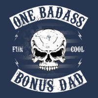 Mens One Badass Bonus Step Dad Birthday Stepdad Ladies Denim Jacket | Artistshot