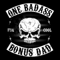 Mens One Badass Bonus Step Dad Birthday Stepdad Cropped Sweater | Artistshot