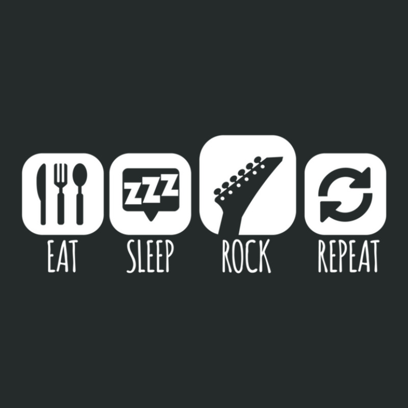 Eat Sleep Guitar Rock Mantra Women's Triblend Scoop T-shirt by cm-arts | Artistshot