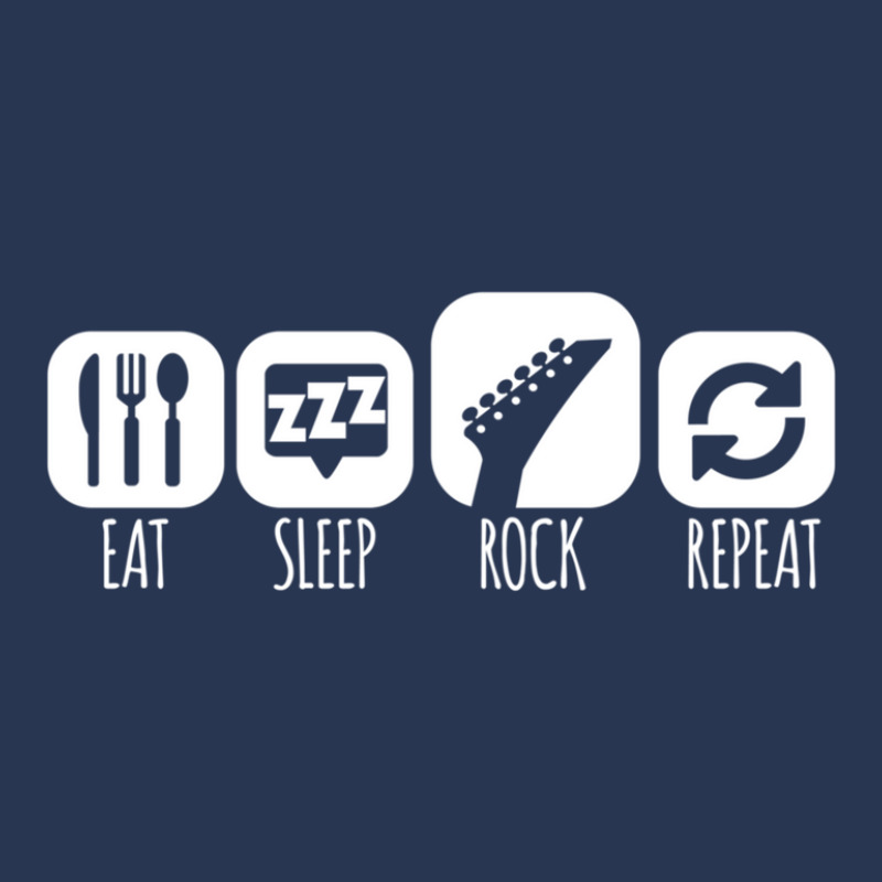 Eat Sleep Guitar Rock Mantra Ladies Denim Jacket by cm-arts | Artistshot