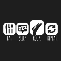 Eat Sleep Guitar Rock Mantra Classic T-shirt | Artistshot