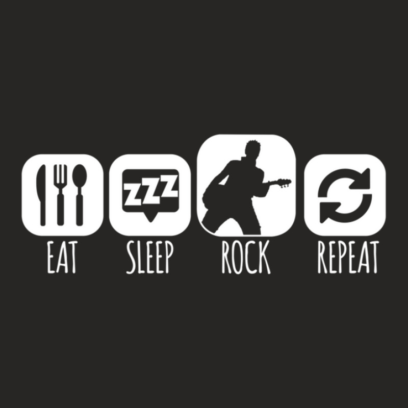 Eat Sleep Rock Repeat Guitarist Mantra Ladies Fitted T-Shirt by cm-arts | Artistshot