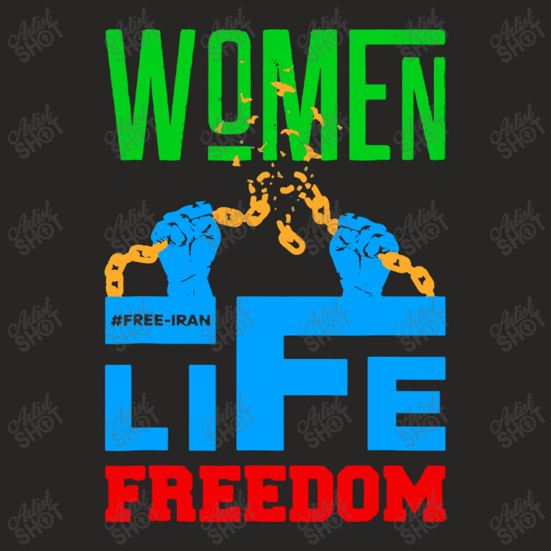 Free Iran Stand With The Women Of Iran Ladies Fitted T-Shirt by Pinkbubbles | Artistshot