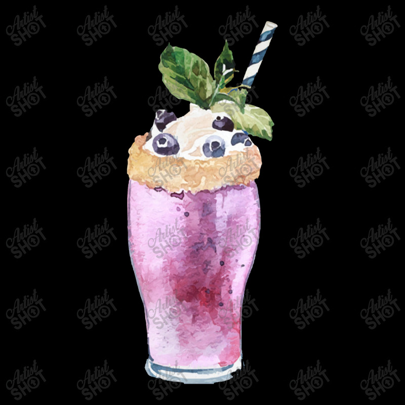 Blueberry Smoothie  Blueberry Milkshake With Whipped Cream Cropped Hoodie by cemarrarubi | Artistshot