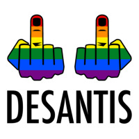 Fck Desantis X 2 - Censored With 2 Rainbow Middle Fingers Sticker | Artistshot